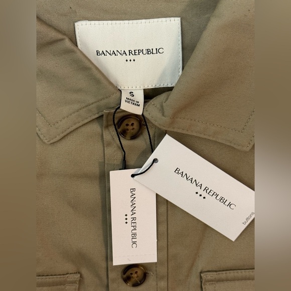 NWT Banana Republic Men's Beige Shirt Jacket - Picture 2 of 4
